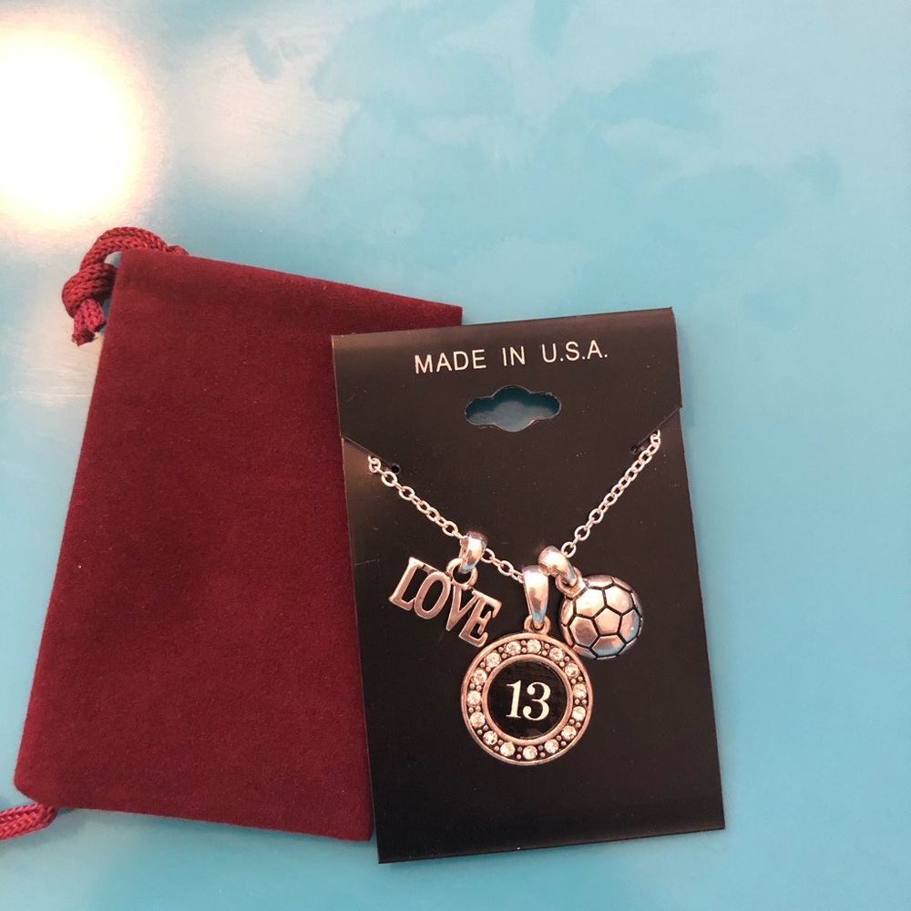 Girls Soccer Necklace #13 by Madsport